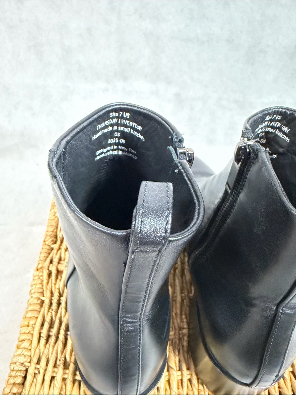 Thursday Boot Company Tempo 2” Heel Bootie Black Leather Size 7 ankle boots - Picture 10 of 14